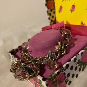 NWT Betsey Johnson love charm bracelet